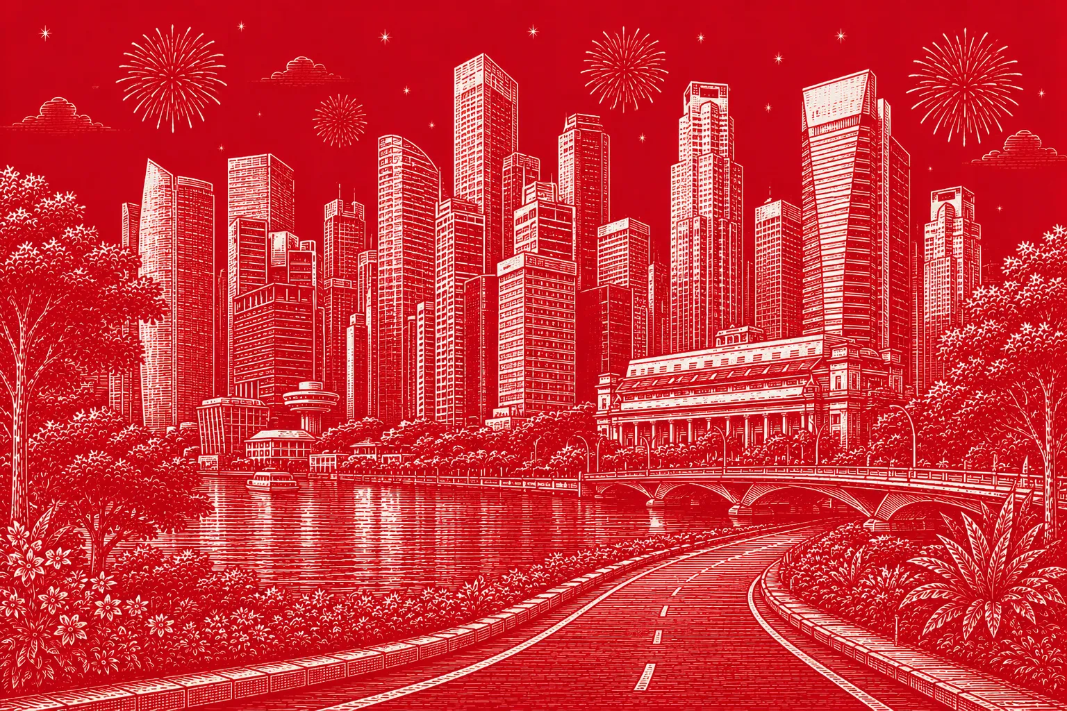 Financial Planning Framework illustrated by Singapore’s Central Business District skyline representing long-term financial growth