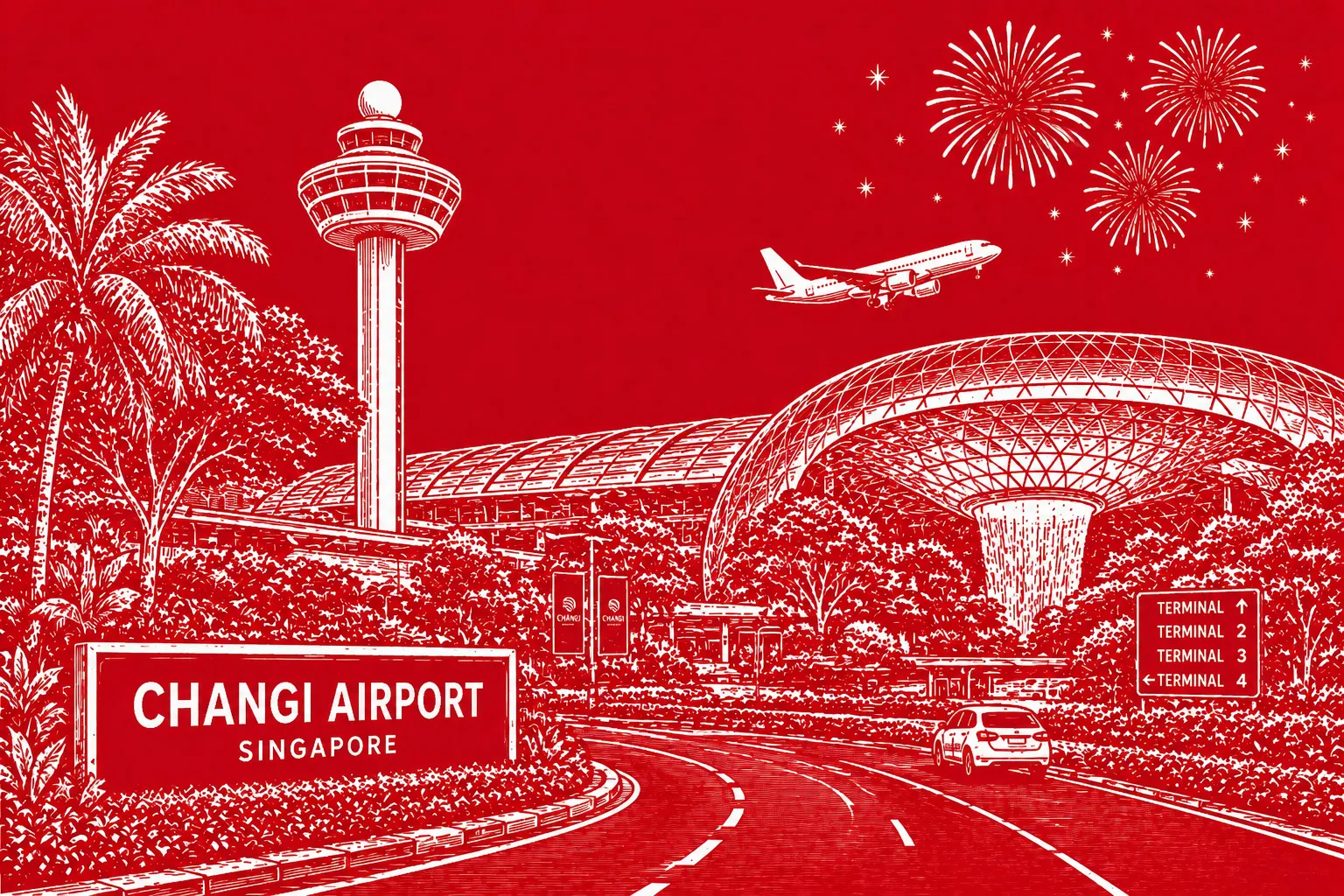 Retirement Planning in Singapore illustrated by Changi Airport representing financial freedom and retirement aspirations