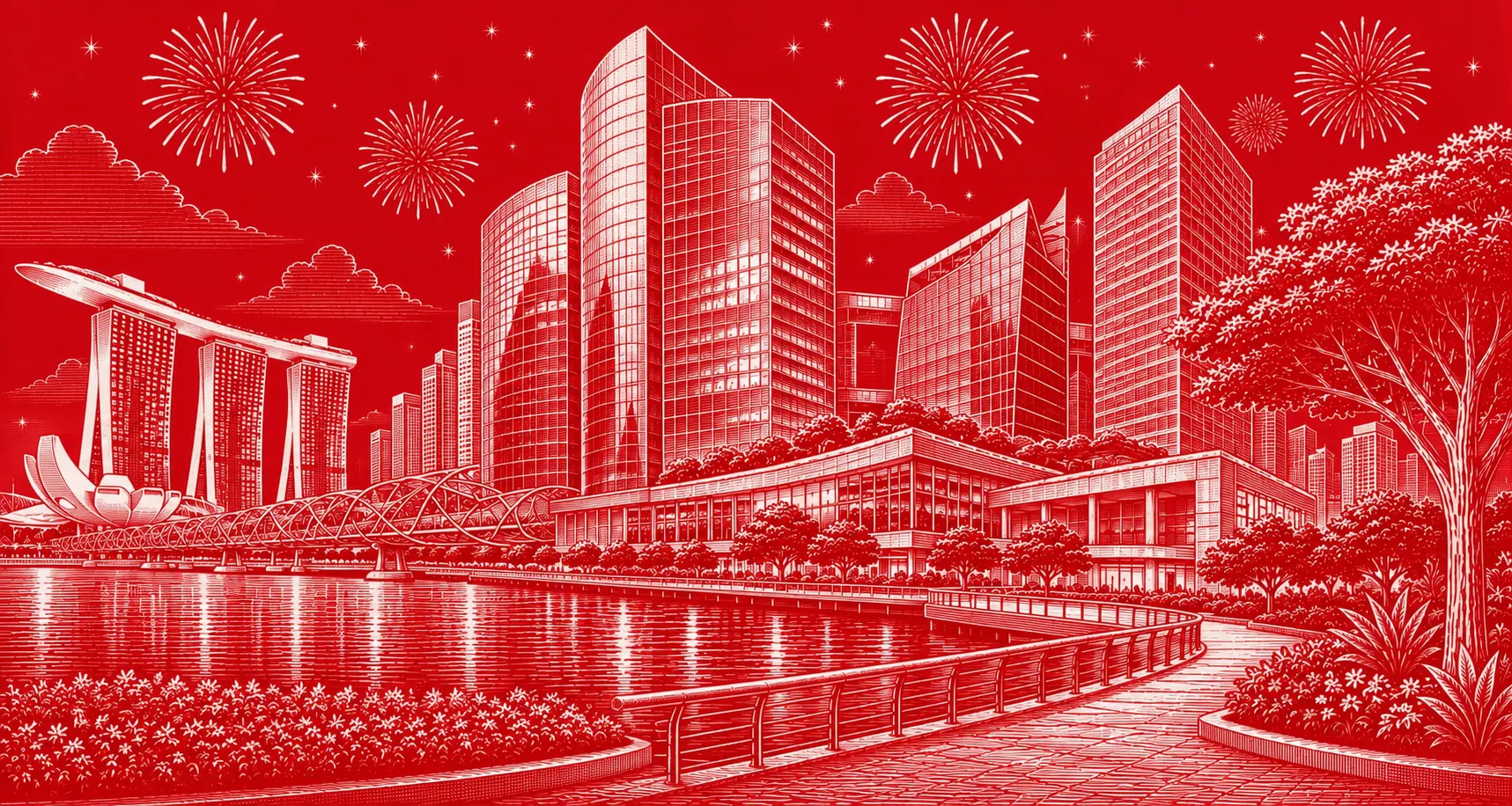Investing for Beginners illustrated by Singapore’s Marina Bay financial district representing long-term wealth building